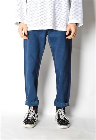 VINTAGE 90S NAVY BLUE LEVIS 501 JEANS