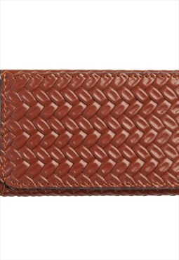 Men's Leather Weave Wallet - Tan