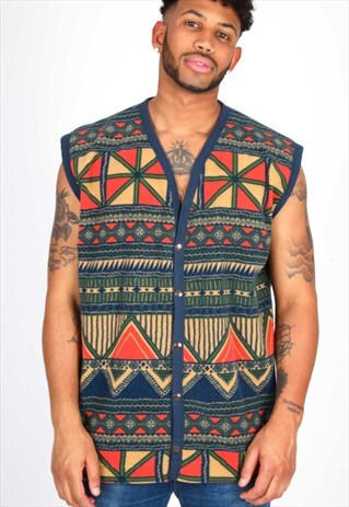 VINTAGE AZTEC GILLET NJ1187
