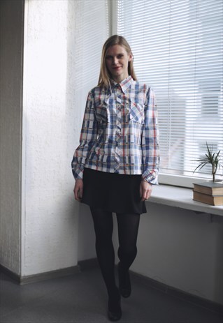 VINTAGE 80'S MULTI COLOUR CHECKED SHIRT