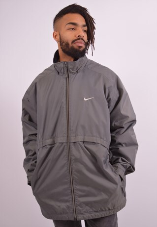 NIKE MENS VINTAGE RAIN JACKET XL GREY 90S