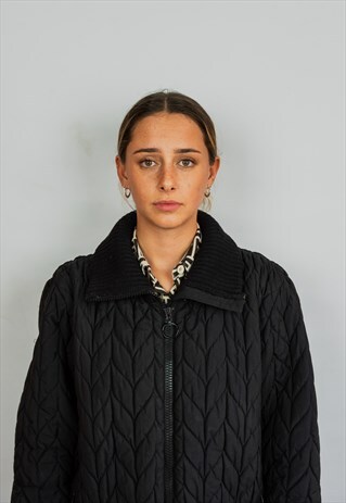 PRADA QUILTED PUFFER STYLE JACKET RIBBED COLLAR