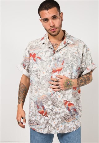 VINTAGE 80S HAWAIIAN SHIRT / S1766