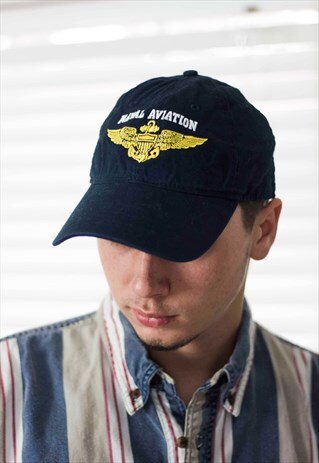 VINTAGE NAVAL AVIATION RACING CAP LOGO 90S X 3.2