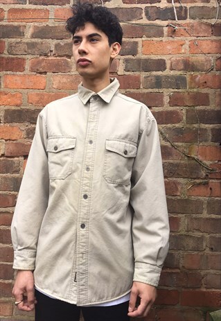 VINTAGE LEVI'S THICK DENIM SHIRT, CHECK LINING