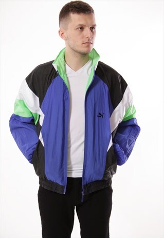 VINTAGE VTG RARE PUMA SHELL JACKET LOGO OVERSIZED 12957