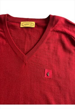 Vintage 80s Gabicci sweatshirt Red medium jumper  