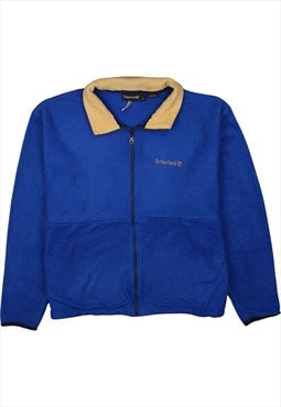 Vintage 90's Tmberland Fleece Jumper Full Zip Up Blue Large