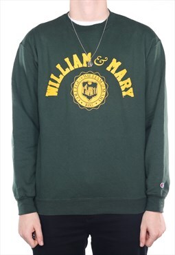 Vintage Champion - Green College Crewneck Sweatshirt - Large