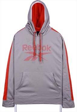 Reebok 90's Spellout Nylon Sportswear Pullover Hoodie Large 