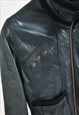 VINTAGE 00S REAL LEATHER BOMBER JACKET