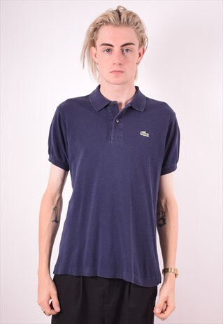 LACOSTE MENS VINTAGE POLO SHIRT XS BLUE 90S