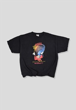 Vintage 2000 Disney Graphic Print T-Shirt in Black
