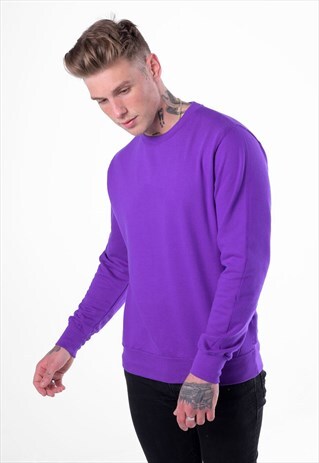 ESSENTIAL BLANK JUMPER SWEATER - MAGENTA PURPLE PINK