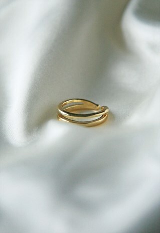 GOLD MINIMALIST DOUBLE STACKER RING