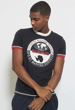VINTAGE NAPAPIJRI LOGO T-SHIRT BLACK