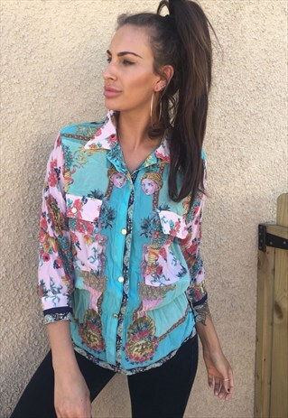 PATTERNED OVERSIZED RETRO VINTAGE FESTIVAL SHIRT