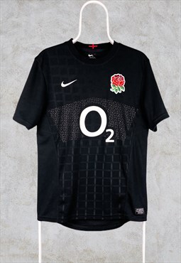 Nike England Rugby Shirt Jersey Black Small