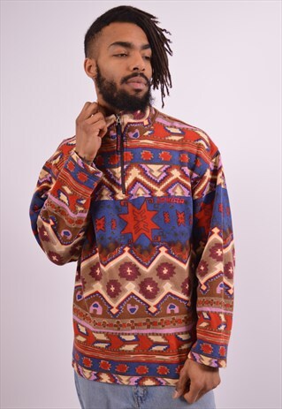 INVICTA MENS VINTAGE SWEATSHIRT JUMPER SMALL MULTI 90S