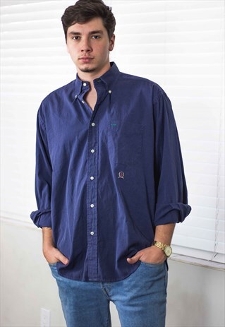 VINTAGE TOMMY HILFIGER SHIRT LOGO 90S L 10.2