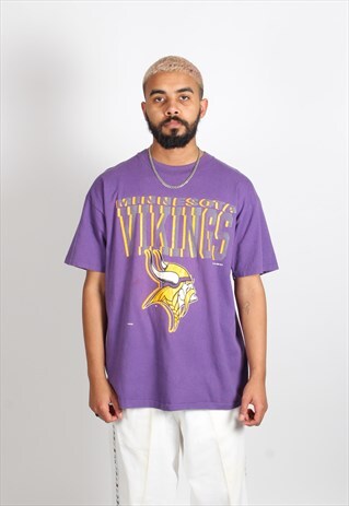 VINTAGE PURPLE MINNESOTA VIKINGS 1996 T-SHIRT