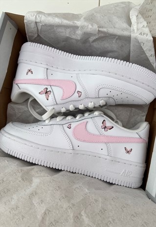 Nike Air Force 1 Custom Pink Butterfly