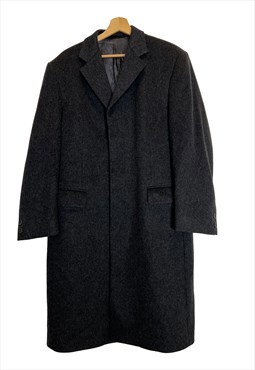 Yves Saint Laurent unisex gray wool oversize coat