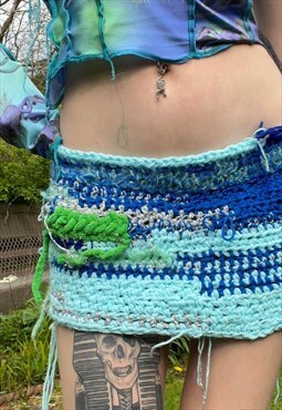 Crochet rainbow skirt