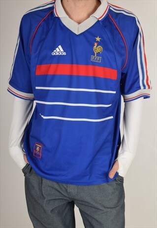 ADIDAS FRANCE FOOTBALL SHIRT / JERSEY WORLD CUP 1998 (3300)
