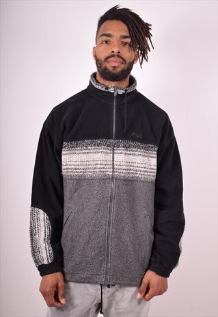 FILA MENS VINTAGE FLEECE JUMPER LARGE MULTI 90S