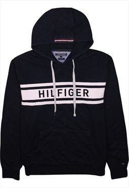 Vintage 90's Tommy Hilfiger Hoodie Spellout Pullover Navy