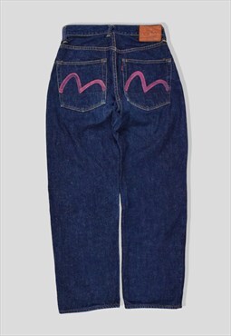 Evisu Selvedge Denim Jeans in Navy Blue