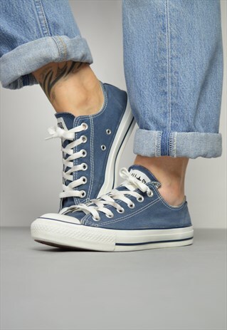 VINTAGE 90S CONVERSE NAVY OX SHOES GRUNGE RETRO FESTIVAL