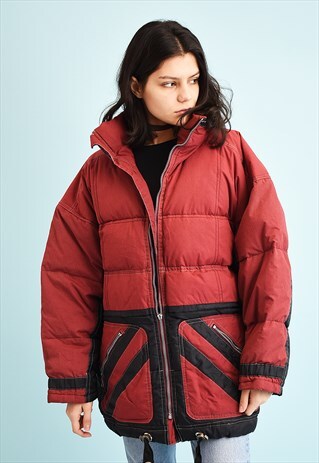 90'S RETRO ATHLEISURE SPORT PUFFER WINTER JACKET