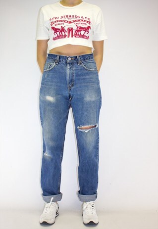 VINTAGE LEVI'S HIGH WAIST DISTRESSED JEANS