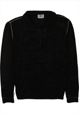 Umbro 90's Quater Zip Fleece Jumper Large Black