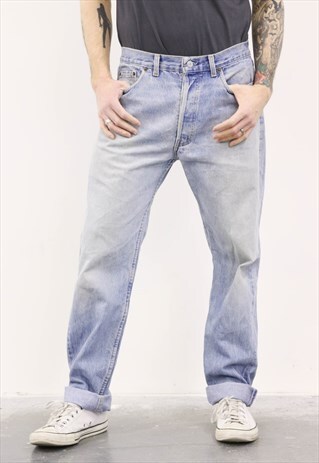 VINTAGE BLUE LEVI'S PAINT 501 JEANS