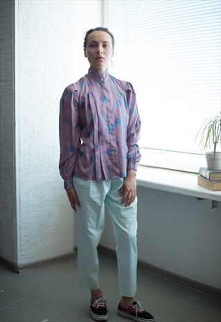 VINTAGE 80'S PURPLE PATTERNED SHIRT
