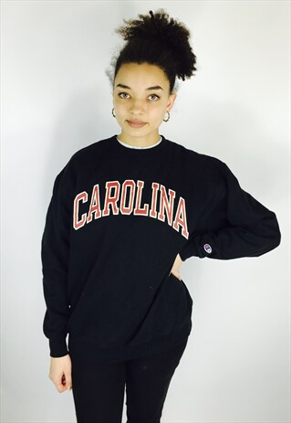 CHAMPION CAROLINA BLACK SWEATSHIRT