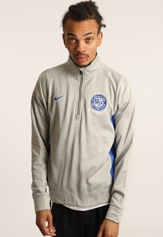VINTAGE NIKE EMBROIDERED LOGO 1/4 ZIP SWEATSHIRT