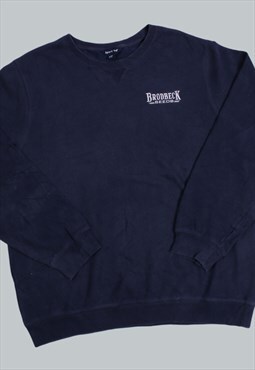 Vintage 90's Sweatshirt Navy Brodbeck Jumper XLarge