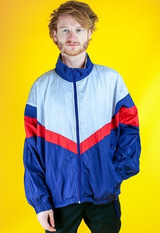 VINTAGE USA OLYMPICS SHELL TRACK JACKET WINDBREAKER RARE