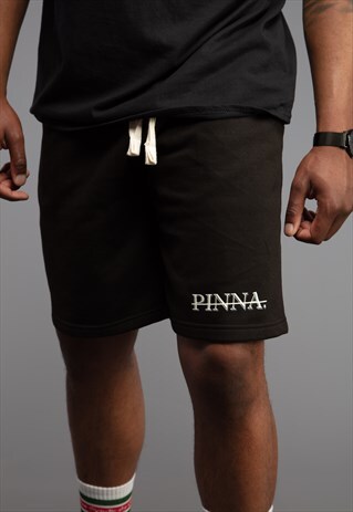 PINNA SCRIPT SHORTS - BLACK