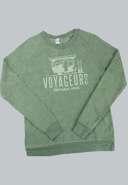 Vintage  Unknown Sweatshirt USA Green Medium