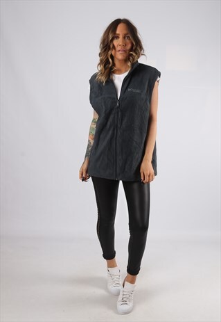 FLEECE WAISTCOAT JACKET COLUMBIA VINTAGE UK 16 - 18 (GJ4F)