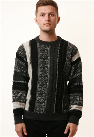 90S VINTAGE OLDSCHOOL STRIPED SWEATER JUMPER 16096