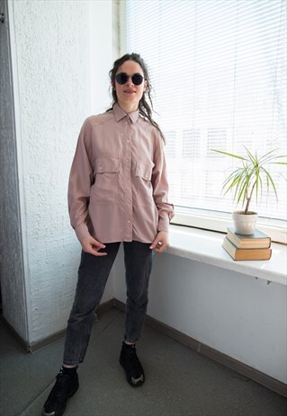 VINTAGE 70'S PINK MINIMALIST SHIRT