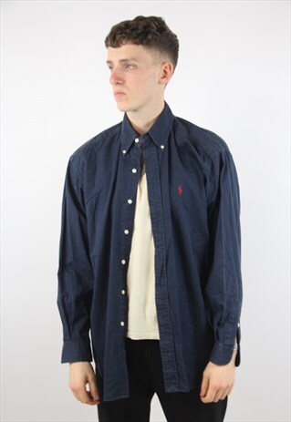 VINTAGE POLO RALPH LAUREN NAVY SHIRT