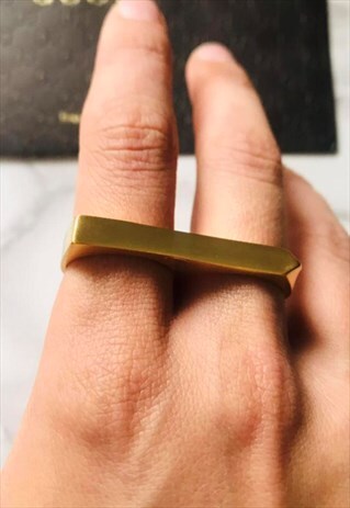 Stainless Steel Two Finger Ring in Silver 