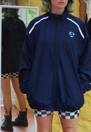 Y2K BLUE OVERSIZED NIKE TRACK SPORTS JACKET SIZE X LARGE